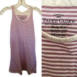 FADED GLORY Vintage Y2K NIGHTGOWN Girls Large (10/12) ORGANIC COTTON